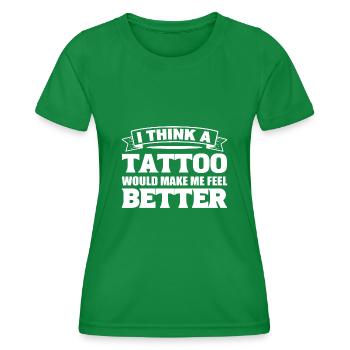 Tattoo Liebhaber Tattoo-Künstler - Frauen Funktions-T-Shirt - Kelly Green - Vorne - AI Model Female 172 dark (172cm)