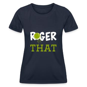 Roger That - Frauen Funktions-T-Shirt - Navy - Vorne - AI Model Female 172 light (172cm)