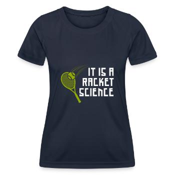Das ist Racket Science - Frauen Funktions-T-Shirt - Navy - Vorne - AI Model Female 172 light (172cm)