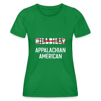 Amerikanischer Hinterwäldler aus den Appalachen - Frauen Funktions-T-Shirt - Kelly Green - Vorne - AI Model Female 172 dark (172cm)
