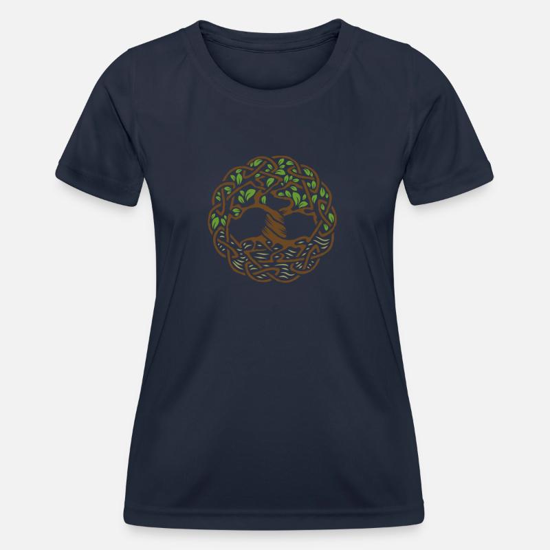 Celtic Tree - Women's Functional T-Shirt - navy