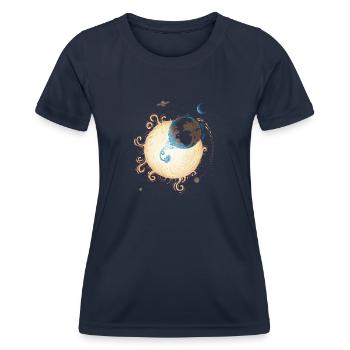 Gravité - T-shirt sport Femme - bleu marine - Devant - AI Model Female 172 light (172cm)