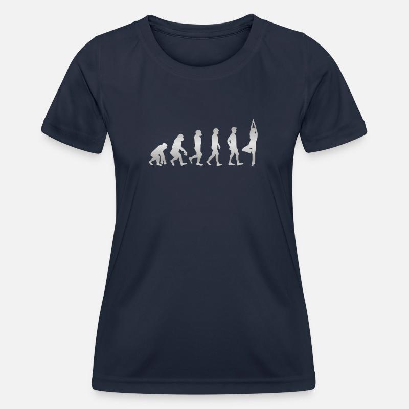 Human evolution - DANCING - Women's Functional T-Shirt - navy