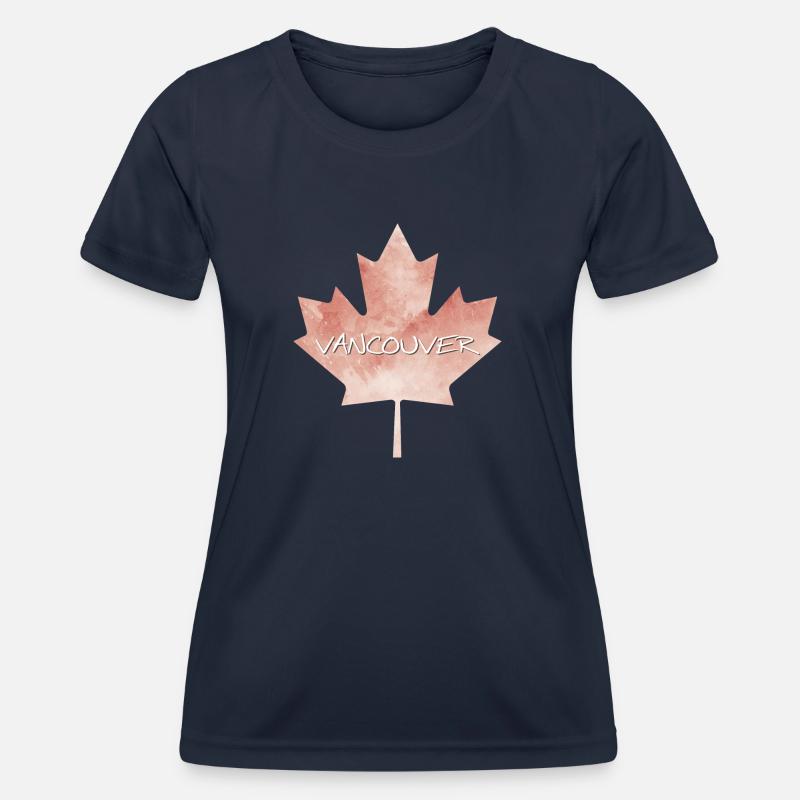 Maple Leaf Vancouver - Women's Functional T-Shirt - navy