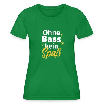 Ohne Bass kein Spass - Frauen Funktions-T-Shirt - Kelly Green - Vorne - AI Model Female 172 dark (172cm)