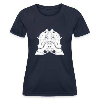 The Monster White - Frauen Funktions-T-Shirt - Navy - Vorne - AI Model Female 172 light (172cm)