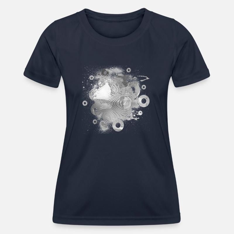 Abstract 7 - Women's Functional T-Shirt - navy