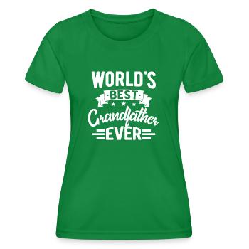 WeltbesterGroßvater Bester Opa Geschenk - Frauen Funktions-T-Shirt - Kelly Green - Vorne - AI Model Female 172 dark (172cm)