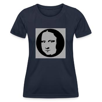 KS - Mona Lisa picture/Bild (2) 05/2021 - Frauen Funktions-T-Shirt - Navy - Vorne - AI Model Female 172 light (172cm)