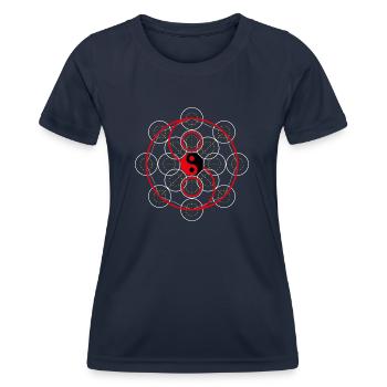 Illustration for spirituality - Women's Functional T-Shirt - navy - Front - AI Model Female 172 light (172cm)