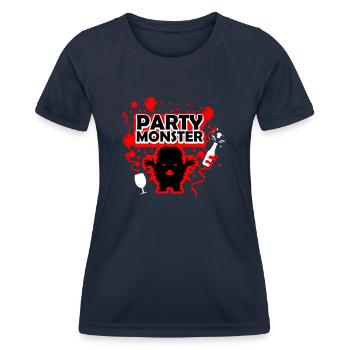 Monstre de fête rouge - T-shirt sport Femme - bleu marine - Devant - AI Model Female 172 light (172cm)