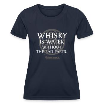 whisky is water - Frauen Funktions-T-Shirt - Navy - Vorne - AI Model Female 172 light (172cm)