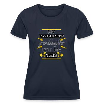 My Favourite Granddaughter Got Me This - Women's Functional T-Shirt - navy - Front - AI Model Female 172 light (172cm)
