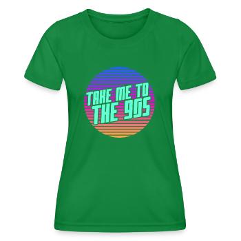 90s child - Women's Functional T-Shirt - kelly green - Front - AI Model Female 172 dark (172cm)