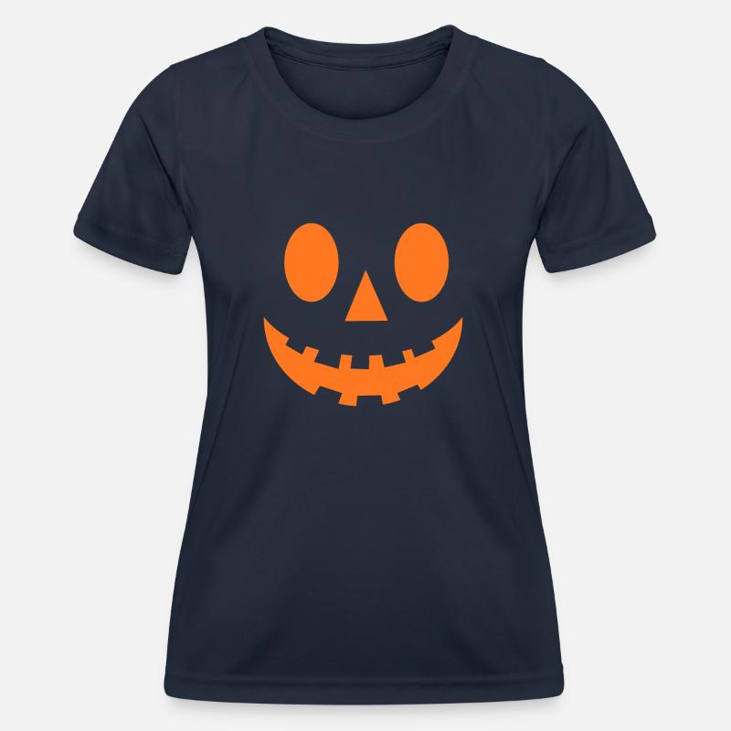 Pumpkin head - Women's Functional T-Shirt - navy