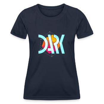 Dark Streetwear - Frauen Funktions-T-Shirt - Navy - Vorne - AI Model Female 172 light (172cm)