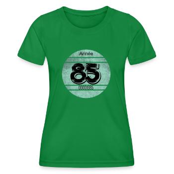Vignette auto vintage 1985 - T-shirt sport Femme - vert - Devant - AI Model Female 172 dark (172cm)