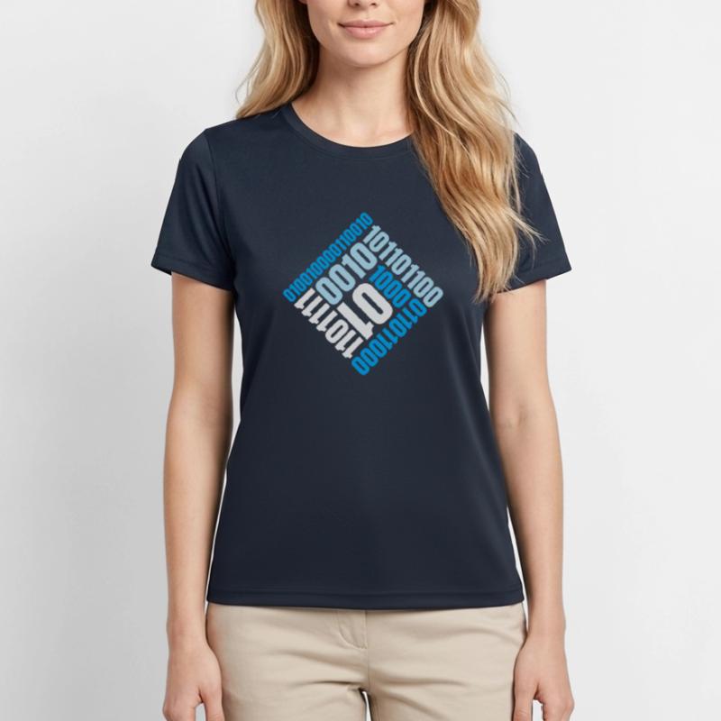 Langage de programme de code binaire T-shirt sport Femme
