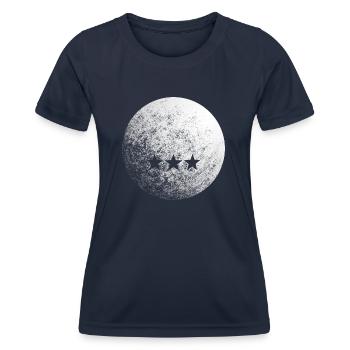Tischtennisball - Frauen Funktions-T-Shirt - Navy - Vorne - AI Model Female 172 light (172cm)