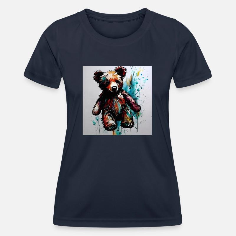 Teddy bear - Women's Functional T-Shirt - navy