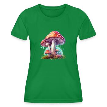 Champignon de fées Champignons de conte de fées Monde de conte de fées champignon - T-shirt sport Femme - vert - Devant - AI Model Female 172 dark (172cm)