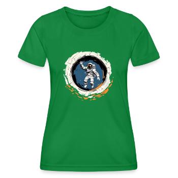 Salute des Étoiles: Astral Adventure - Women's Functional T-Shirt - kelly green - Front - AI Model Female 172 dark (172cm)