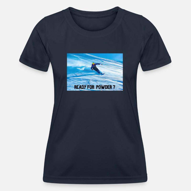 READY FOR POWDER - Women's Functional T-Shirt - navy