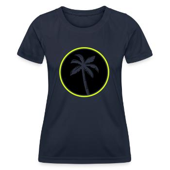 palm tree - Women's Functional T-Shirt - navy - Front - AI Model Female 172 light (172cm)