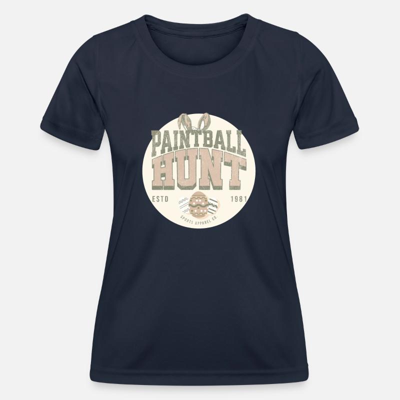 Paintball hunt, easter egg finder games - Women's Functional T-Shirt - navy