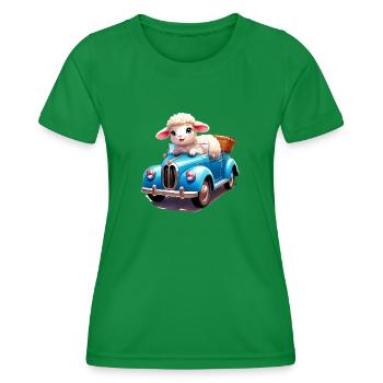 Schaf-Sprint - Frauen Funktions-T-Shirt - Kelly Green - Vorne - AI Model Female 172 dark (172cm)