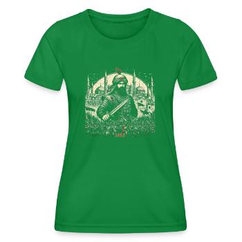 Guerrier ottoman - conquête d’Istanbul en 1453 - T-shirt sport Femme - vert - Devant - AI Model Female 172 dark (172cm)
