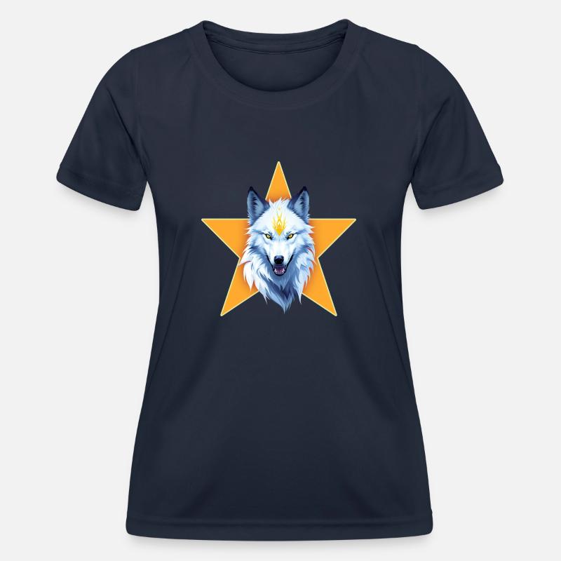 WHITE WOLF - Women's Functional T-Shirt - navy