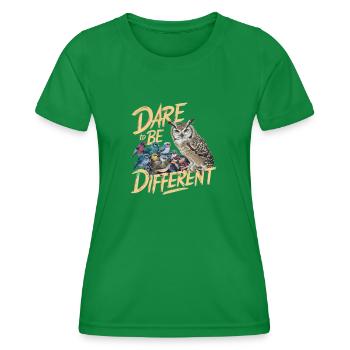 DARE TO BE DIFFERENT - Women's Functional T-Shirt - kelly green - Front - AI Model Female 172 dark (172cm)