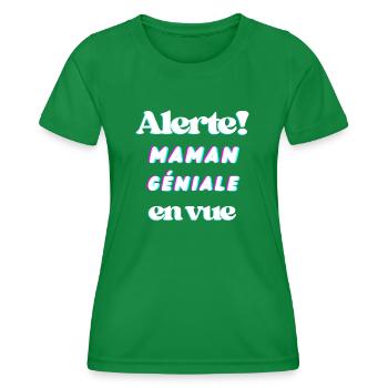 Wachsam! Tolle Mutter in Sicht - Frauen Funktions-T-Shirt - Kelly Green - Vorne - AI Model Female 172 dark (172cm)