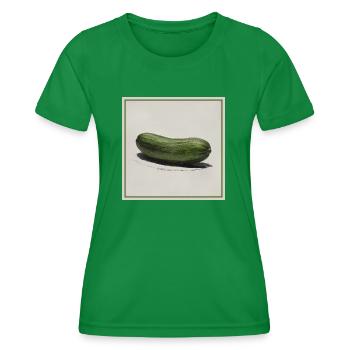 Eine Gurke - Frauen Funktions-T-Shirt - Kelly Green - Vorne - AI Model Female 172 dark (172cm)