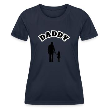 Daddy Daughter Kid Black - Frauen Funktions-T-Shirt - Navy - Vorne - AI Model Female 172 light (172cm)