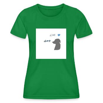 Dog - Women's Functional T-Shirt - kelly green - Front - AI Model Female 172 dark (172cm)