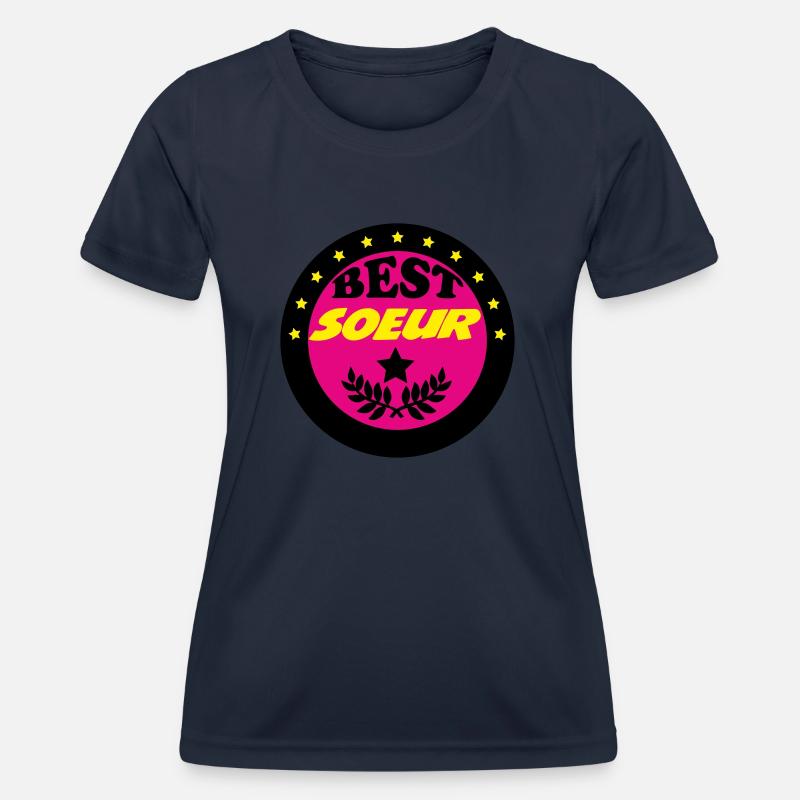 BEST SISTER - Women's Functional T-Shirt - navy
