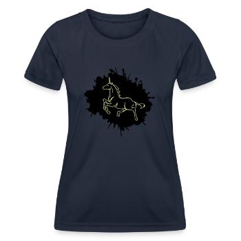 Unicorn blobs - Women's Functional T-Shirt - navy - Front - AI Model Female 172 light (172cm)