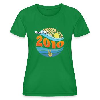 Born 2010 – Celebrating 15 Unforgettable Years - Women's Functional T-Shirt - kelly green - Front - AI Model Female 172 dark (172cm)