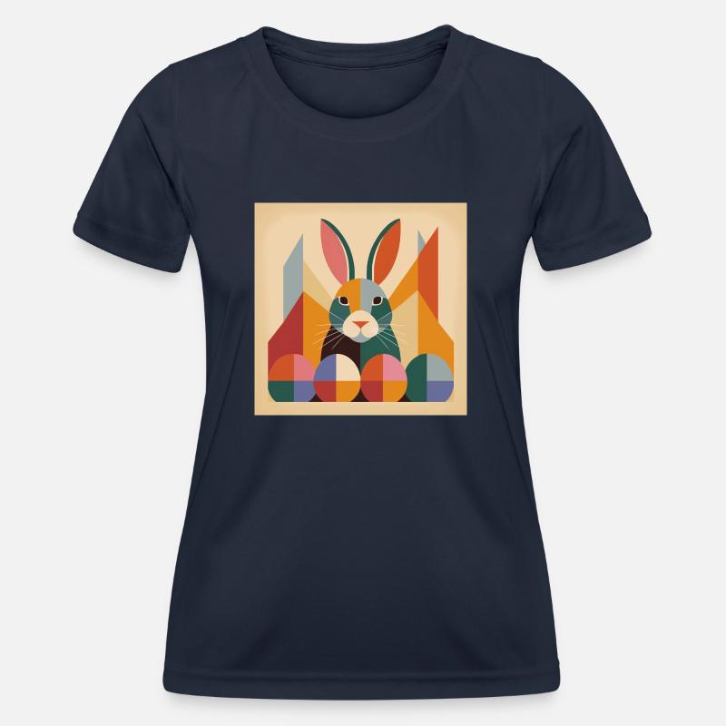 Easter Bunny No.09 - Women's Functional T-Shirt - navy