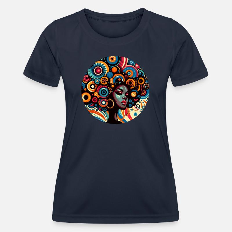 Inspiration Afro-Style - Women's Functional T-Shirt - navy