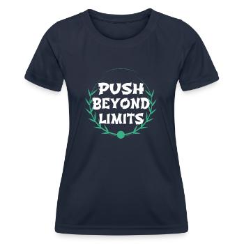 techniques d’instruction - T-shirt sport Femme - bleu marine - Devant - AI Model Female 172 light (172cm)