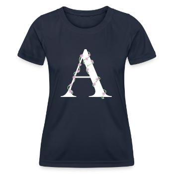 A - T-shirt sport Femme - bleu marine - Devant - AI Model Female 172 light (172cm)