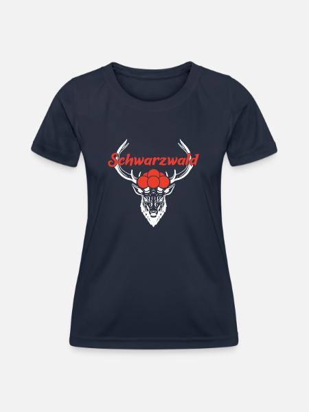 Schwarzwald Herz - Frauen Funktions-T-Shirt - Navy