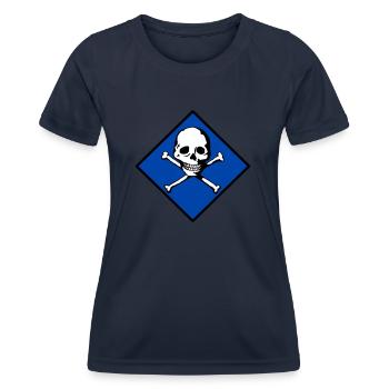 Crâne et os - T-shirt sport Femme - bleu marine - Devant - AI Model Female 172 light (172cm)