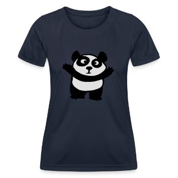 panda - Women's Functional T-Shirt - navy - Front - AI Model Female 172 light (172cm)