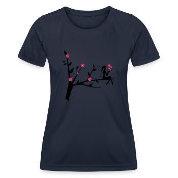 elfe_002 - T-shirt sport Femme - bleu marine - Devant - AI Model Female 172 light (172cm)