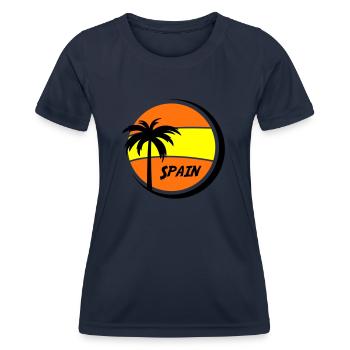 Espagne - T-shirt sport Femme - bleu marine - Devant - AI Model Female 172 light (172cm)