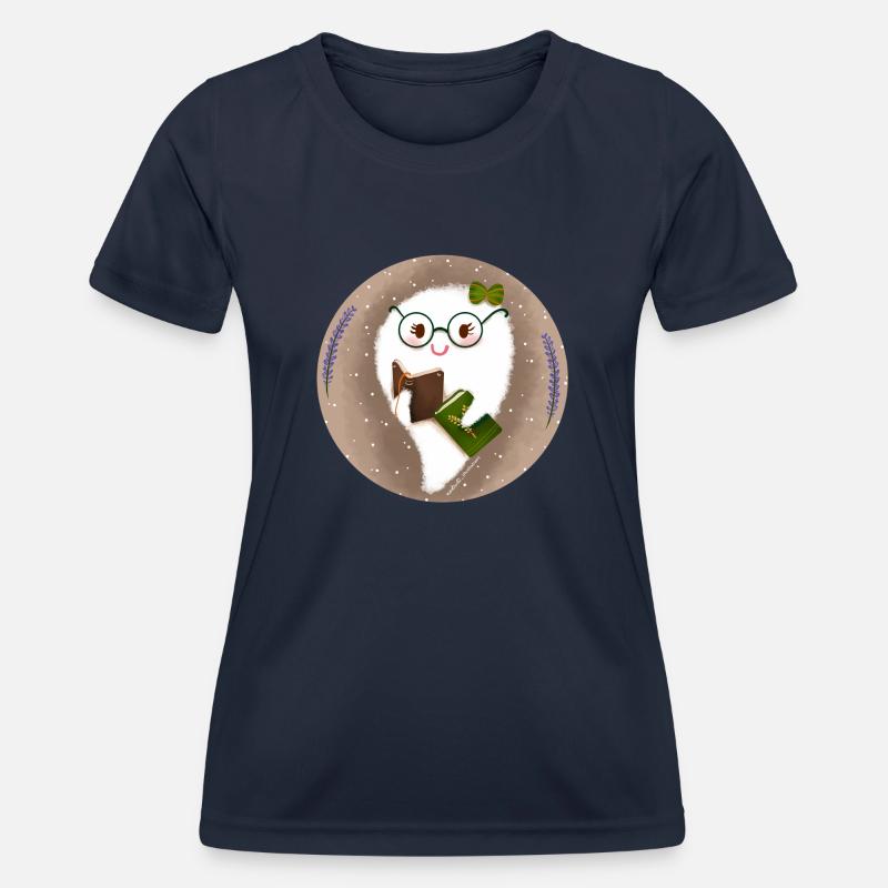 Ghost Library - Women's Functional T-Shirt - navy